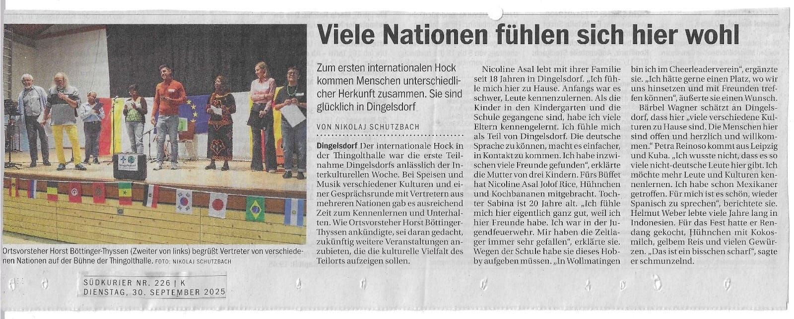Dingelsdorf International Artikel im Südkurier